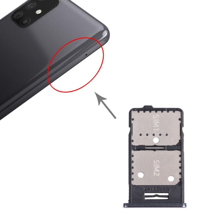 For Samsung Galaxy M31s SM-M317 SIM Card Tray + SIM Card Tray + Micro SD Card Tray (Silver) - Card Tray by buy2fix | Online Shopping UK | buy2fix