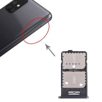 For Samsung Galaxy M31s SM-M317 SIM Card Tray + SIM Card Tray + Micro SD Card Tray (Silver) - Card Tray by buy2fix | Online Shopping UK | buy2fix