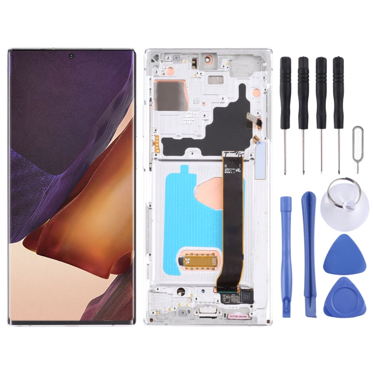 Original Super AMOLED LCD Screen for Samsung Galaxy Note20 Ultra SM-N986 5G Version Digitizer Full Assembly With Frame (Silver) - LCD Screen by buy2fix | Online Shopping UK | buy2fix