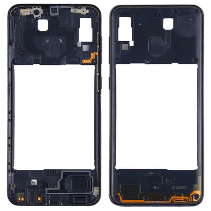 For Galaxy A20 Middle Frame Bezel Plate (Black) - Frame Bezel Plate by buy2fix | Online Shopping UK | buy2fix