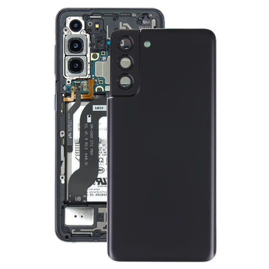 For Samsung Galaxy S21+ 5G Battery Back Cover with Camera Lens Frame (Black)