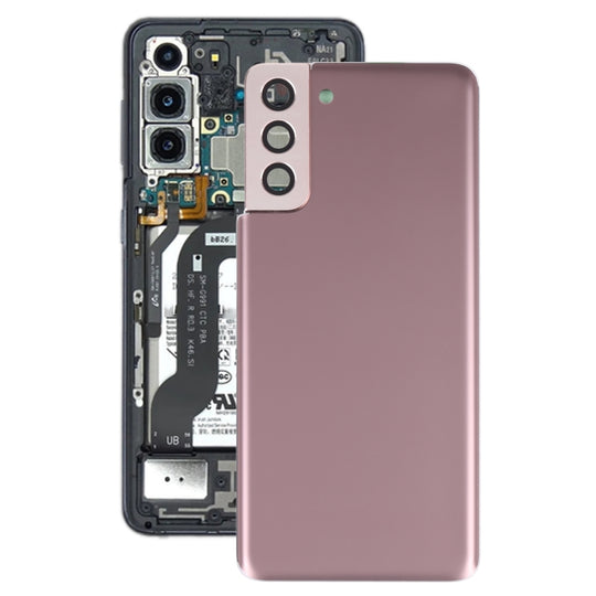 For Samsung Galaxy S21+ 5G Battery Back Cover with Camera Lens Frame (Brown)