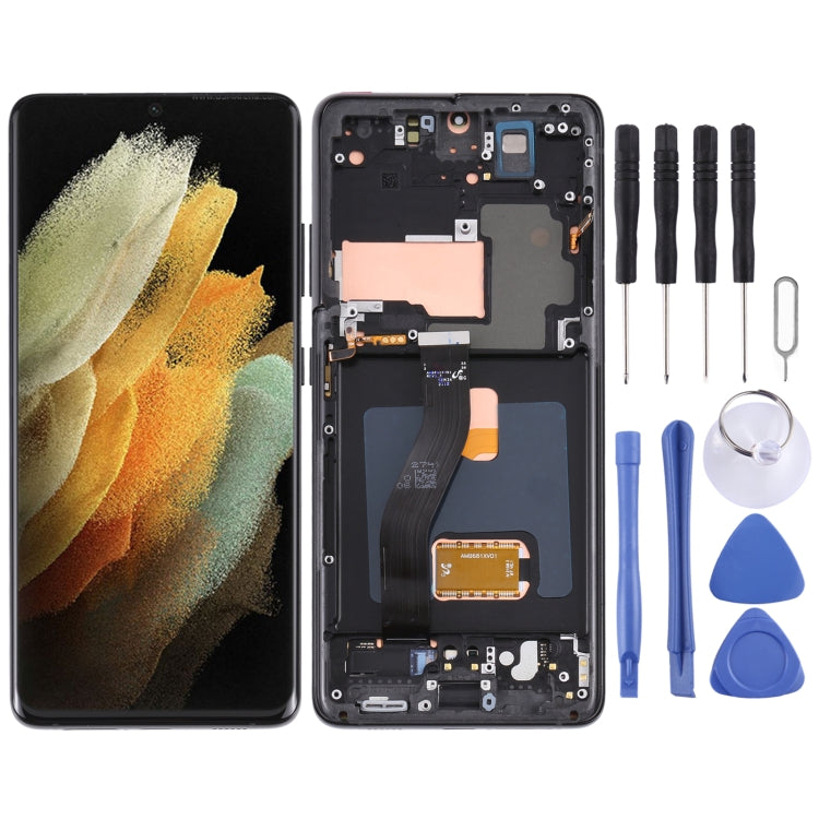 Original Super AMOLED LCD Screen For Samsung Galaxy S21 Ultra 5G SM-G998B Digitizer Full Assembly with Frame (Black) - LCD Screen by buy2fix | Online Shopping UK | buy2fix