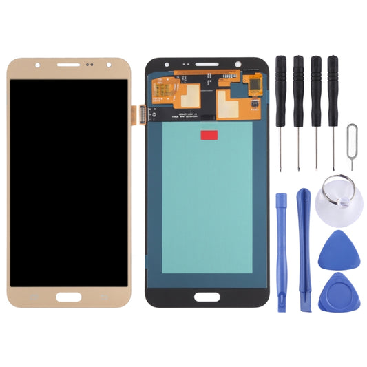 OLED LCD Screen for Samsung Galaxy J7 SM-J700 With Digitizer Full Assembly (Gold) - LCD Screen by buy2fix | Online Shopping UK | buy2fix