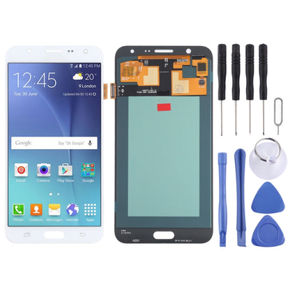 OLED LCD Screen for Samsung Galaxy J7 SM-J700 With Digitizer Full Assembly (White) - LCD Screen by buy2fix | Online Shopping UK | buy2fix