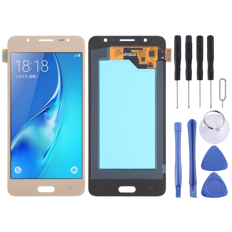 OLED LCD Screen for Samsung Galaxy J5 (2016) SM-J510 With Digitizer Full Assembly (Gold) - LCD Screen by buy2fix | Online Shopping UK | buy2fix