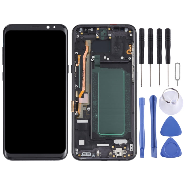 OLED LCD Screen for Samsung Galaxy S8+ SM-G955 Digitizer Full Assembly with Frame (Black) - LCD Screen by buy2fix | Online Shopping UK | buy2fix