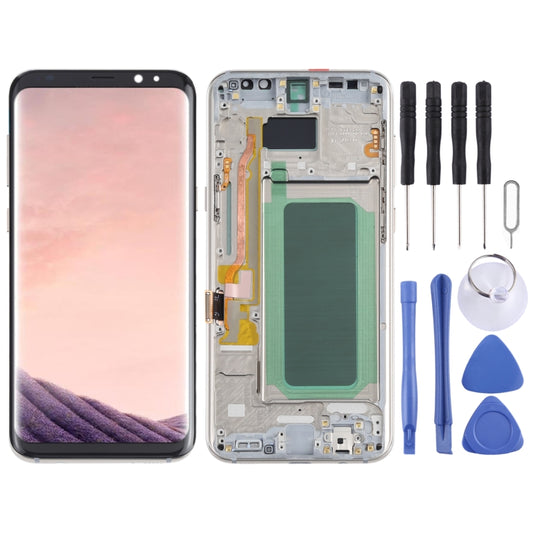 OLED LCD Screen for Samsung Galaxy S8+ SM-G955 Digitizer Full Assembly with Frame (Gold) - LCD Screen by buy2fix | Online Shopping UK | buy2fix
