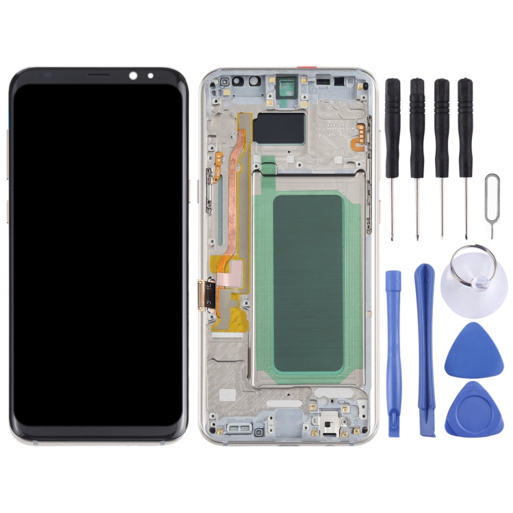 OLED LCD Screen for Samsung Galaxy S8+ SM-G955 Digitizer Full Assembly with Frame (Gold) - LCD Screen by buy2fix | Online Shopping UK | buy2fix