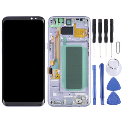 OLED LCD Screen for Samsung Galaxy S8+ SM-G955 Digitizer Full Assembly with Frame (Purple) - LCD Screen by buy2fix | Online Shopping UK | buy2fix