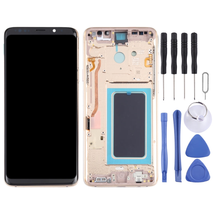 OLED LCD Screen for Samsung Galaxy S9+ SM-G965 Digitizer Full Assembly with Frame (Gold) - LCD Screen by buy2fix | Online Shopping UK | buy2fix