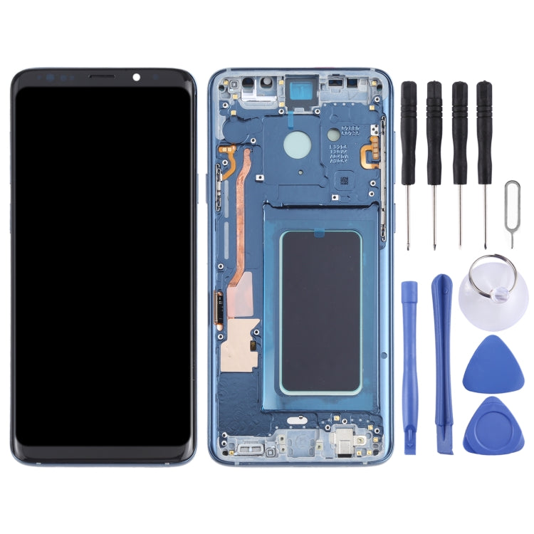 OLED LCD Screen for Samsung Galaxy S9+ SM-G965 Digitizer Full Assembly with Frame (Blue) - LCD Screen by buy2fix | Online Shopping UK | buy2fix