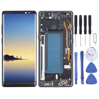 OLED LCD Screen for Samsung Galaxy Note 8 SM-N950 Digitizer Full Assembly with Frame (Black) - LCD Screen by buy2fix | Online Shopping UK | buy2fix