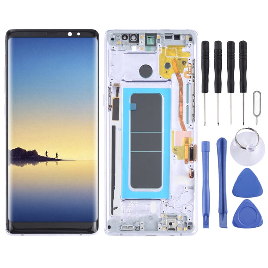 OLED LCD Screen for Samsung Galaxy Note 8 SM-N950 Digitizer Full Assembly with Frame (Purple) - LCD Screen by buy2fix | Online Shopping UK | buy2fix