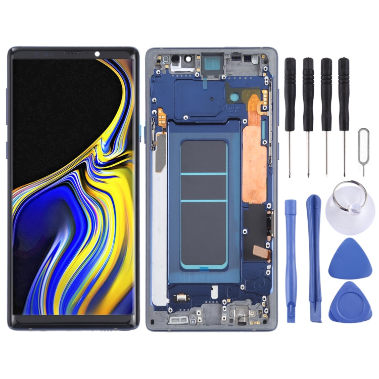 OLED LCD Screen for Samsung Galaxy Note9 SM-N960 Digitizer Full Assembly with Frame (Blue) - LCD Screen by buy2fix | Online Shopping UK | buy2fix