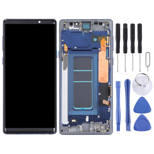 OLED LCD Screen for Samsung Galaxy Note9 SM-N960 Digitizer Full Assembly with Frame (Blue) - LCD Screen by buy2fix | Online Shopping UK | buy2fix