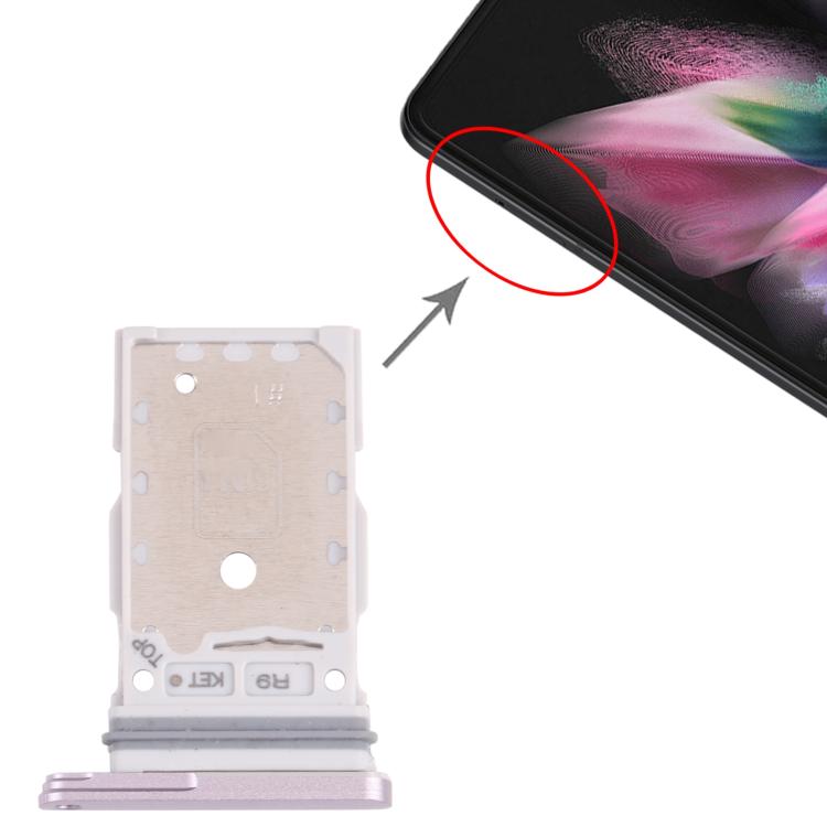 For Samsung Galaxy Z Fold3 5G SM-F926 Original SIM Card Tray + SIM Card Tray (Purple) - Card Tray by buy2fix | Online Shopping UK | buy2fix