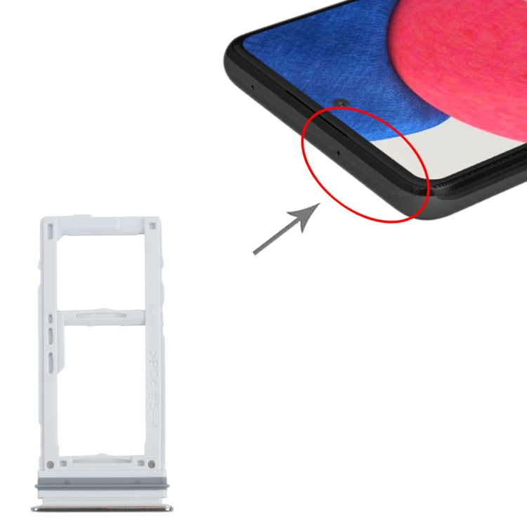 For Samsung Galaxy A52S 5G SM-A528 SIM Card Tray + SIM Card Tray / Micro SD Card Tray (Silver) - Card Tray by buy2fix | Online Shopping UK | buy2fix