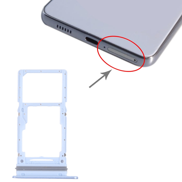 For Samsung Galaxy A33 5G SM-A336B Original SIM Card Tray + SIM Card Tray / Micro SD card tray (Blue) - Card Tray by buy2fix | Online Shopping UK | buy2fix