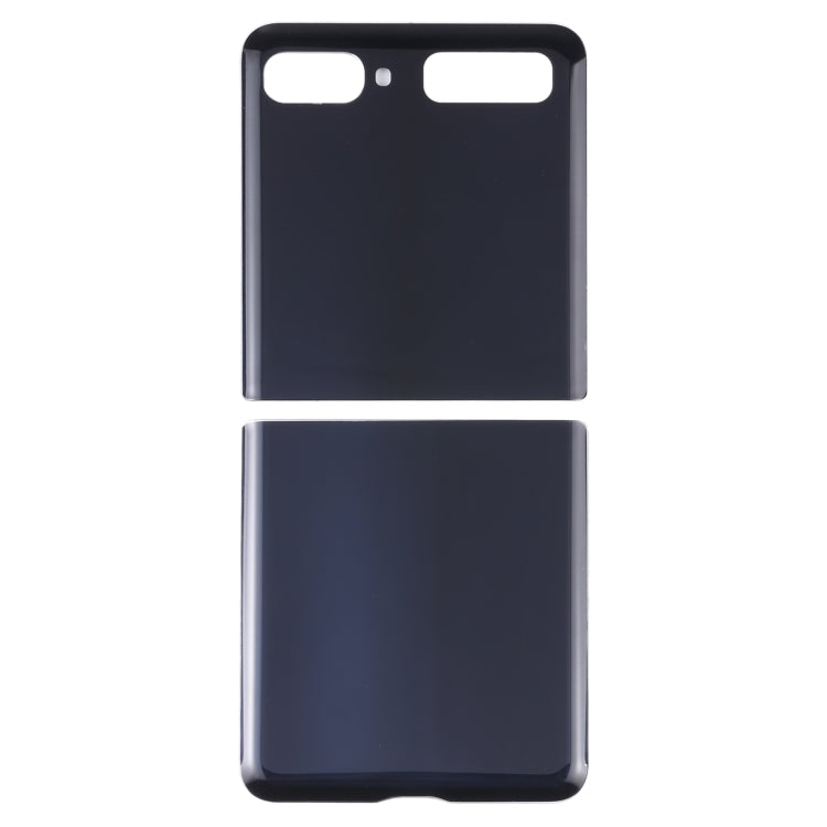 For Samsung Galaxy Z Flip 4G SM-F700 Glass Battery Back Cover (Black) - Back Cover by buy2fix | Online Shopping UK | buy2fix