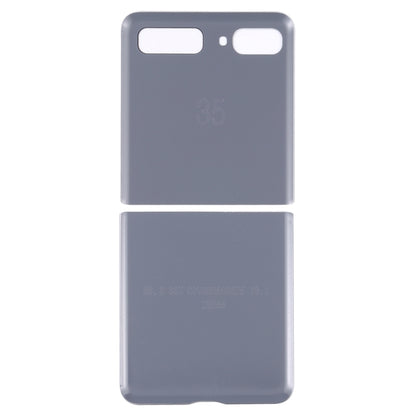 For Samsung Galaxy Z Flip 4G SM-F700 Glass Battery Back Cover (Black) - Back Cover by buy2fix | Online Shopping UK | buy2fix