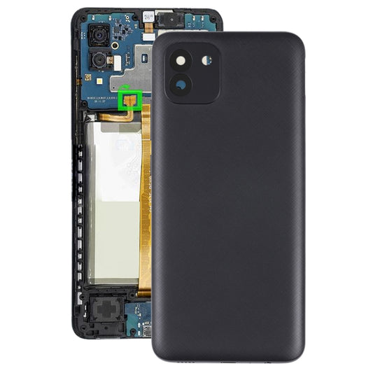 For Samsung Galaxy A03 SM-A035F Battery Back Cover (Black) - Back Cover by buy2fix | Online Shopping UK | buy2fix