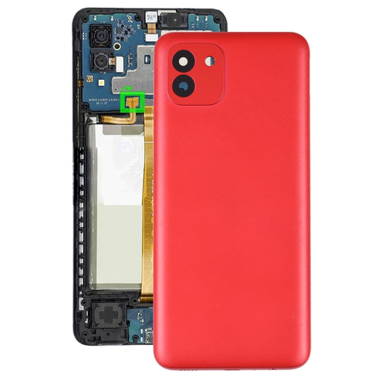 For Samsung Galaxy A03 SM-A035F Battery Back Cover (Red) - Back Cover by buy2fix | Online Shopping UK | buy2fix