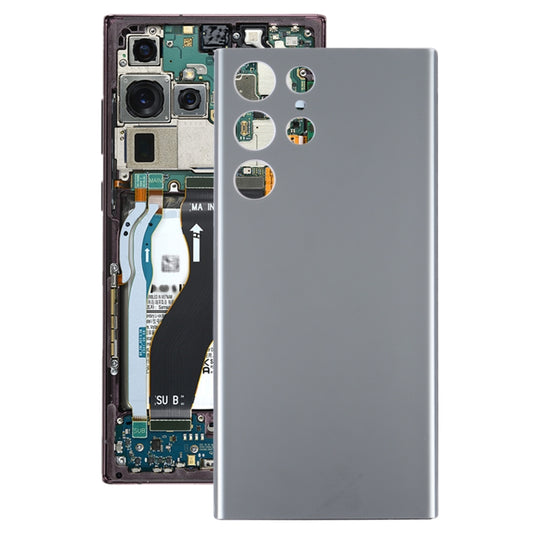 For Samsung Galaxy S22 Ultra Battery Back Cover (Grey) -  by buy2fix | Online Shopping UK | buy2fix