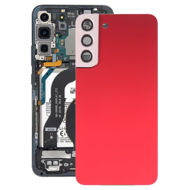 For Samsung Galaxy S22+ 5G SM-S906B Battery Back Cover with Camera Lens Cover (Red) -  by buy2fix | Online Shopping UK | buy2fix