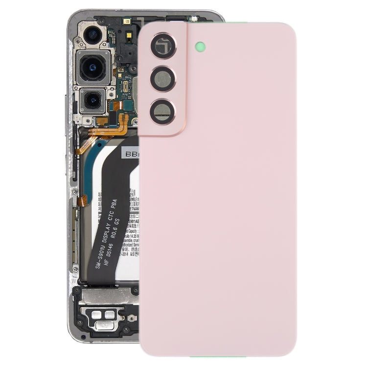 For Samsung Galaxy S22 5G SM-S901B Battery Back Cover with Camera Lens Cover (Gold) -  by buy2fix | Online Shopping UK | buy2fix