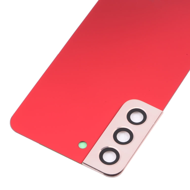 For Samsung Galaxy S22 5G SM-S901B Battery Back Cover with Camera Lens Cover (Red) -  by buy2fix | Online Shopping UK | buy2fix