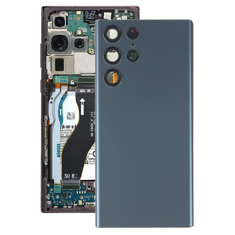For Samsung Galaxy S22 Ultra 5G SM-S908B Battery Back Cover with Camera Lens Cover (Green) -  by buy2fix | Online Shopping UK | buy2fix