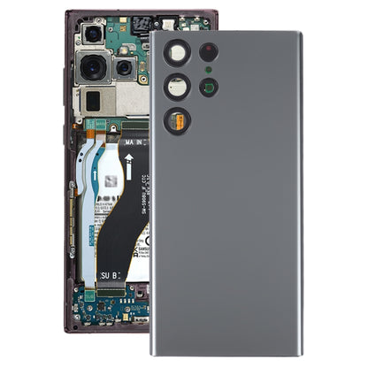 For Samsung Galaxy S22 Ultra 5G SM-S908B Battery Back Cover with Camera Lens Cover (Grey) -  by buy2fix | Online Shopping UK | buy2fix