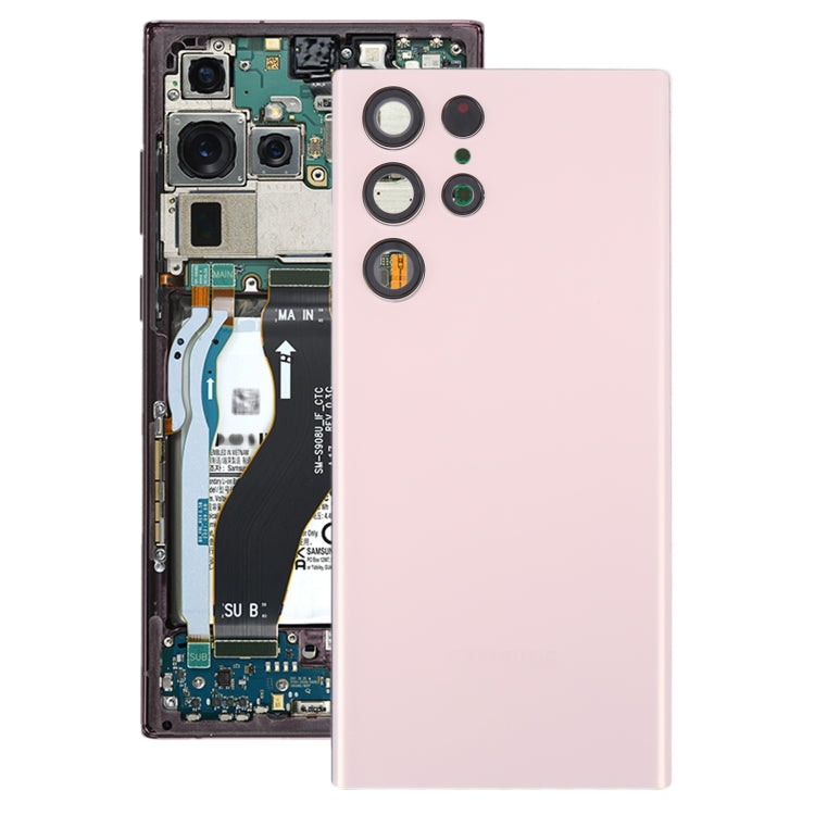 For Samsung Galaxy S22 Ultra 5G SM-S908B Battery Back Cover with Camera Lens Cover (Gold) -  by buy2fix | Online Shopping UK | buy2fix