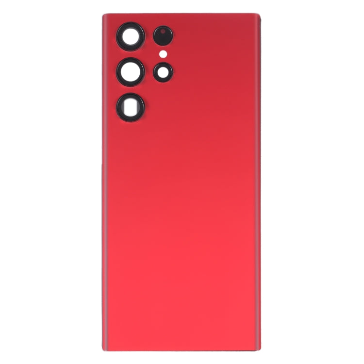 For Samsung Galaxy S22 Ultra 5G SM-S908B Battery Back Cover with Camera Lens Cover (Red) -  by buy2fix | Online Shopping UK | buy2fix