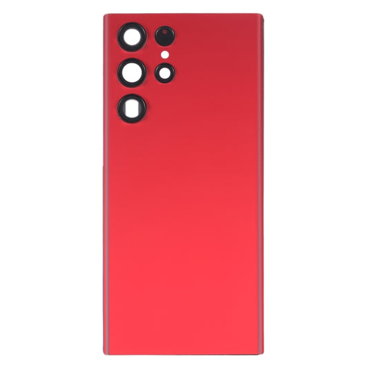 For Samsung Galaxy S22 Ultra 5G SM-S908B Battery Back Cover with Camera Lens Cover (Red) -  by buy2fix | Online Shopping UK | buy2fix
