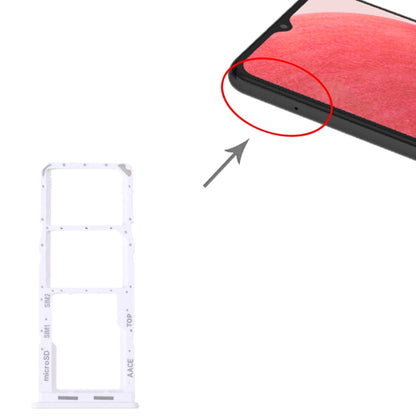 For Samsung Galaxy A13 SM-A135 Original SIM Card Tray + SIM Card Tray + Micro SD Card Tray (White) - Card Tray by buy2fix | Online Shopping UK | buy2fix