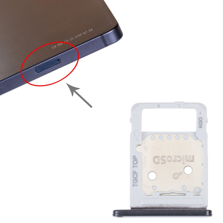 For Samsung Galaxy Tab S7 FE SM-T736 SIM Card Tray + Micro SD Card Tray (Black) - Card Tray by buy2fix | Online Shopping UK | buy2fix