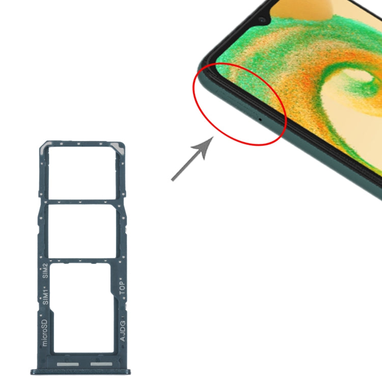 For Samsung Galaxy A04s SM-A047F Original SIM Card Tray + SIM Card Tray + Micro SD Card Tray (Green) - Card Tray by buy2fix | Online Shopping UK | buy2fix