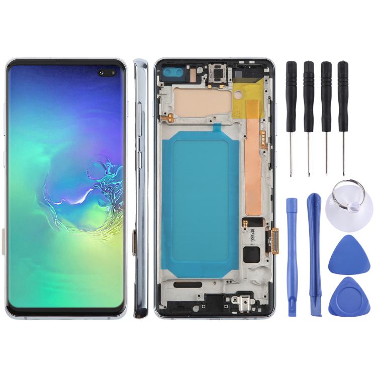 For Samsung Galaxy S10+ SM-G975F 6.38 inch TFT LCD Screen Digitizer Full Assembly with Frame, Not Supporting Fingerprint Identification(Blue) - LCD Screen by buy2fix | Online Shopping UK | buy2fix