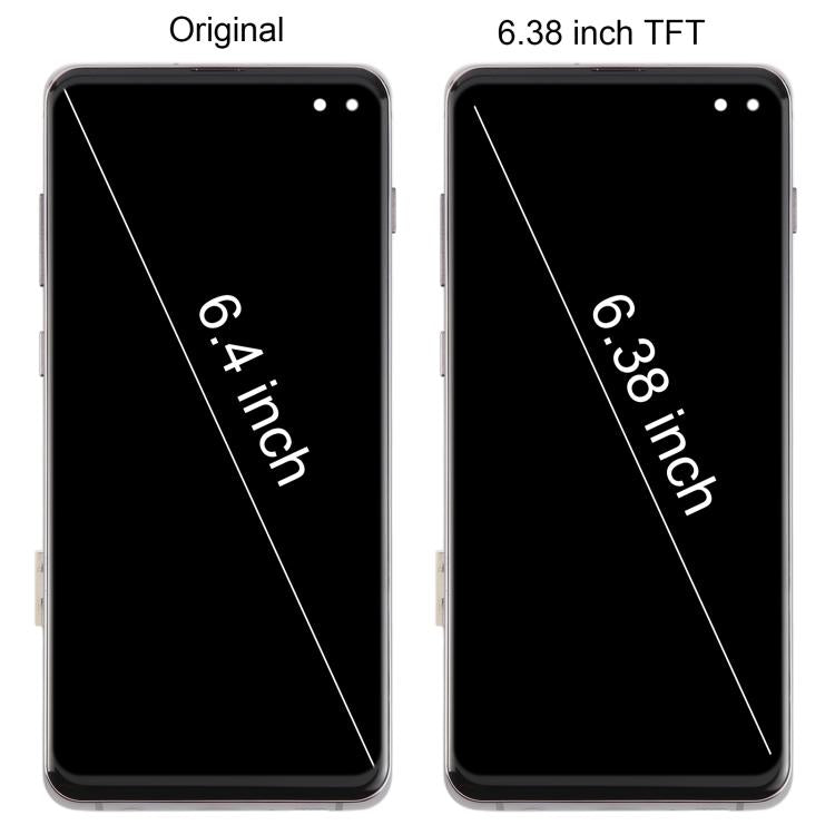 For Samsung Galaxy S10+ SM-G975F 6.38 inch TFT LCD Screen Digitizer Full Assembly with Frame, Not Supporting Fingerprint Identification(Green) - LCD Screen by buy2fix | Online Shopping UK | buy2fix