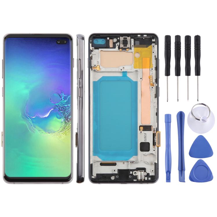 For Samsung Galaxy S10+ SM-G975F 6.38 inch TFT LCD Screen Digitizer Full Assembly with Frame, Not Supporting Fingerprint Identification(Gray) - LCD Screen by buy2fix | Online Shopping UK | buy2fix