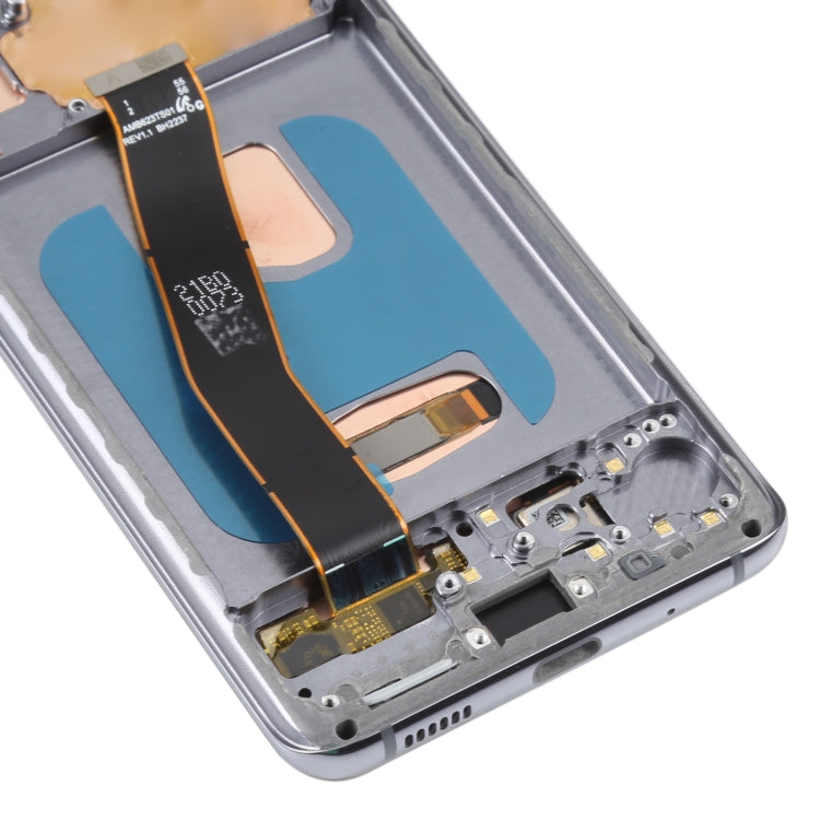 OLED LCD Screen For Samsung Galaxy S20 SM-G980 Digitizer Full Assembly with Frame (Grey) - LCD Screen by buy2fix | Online Shopping UK | buy2fix