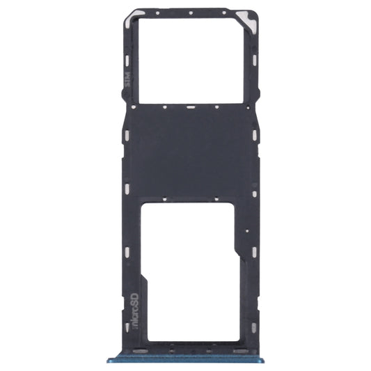 For Samsung Galaxy A03s SM-A037U Original SIM Card Tray + Micro SD card tray (Blue) - Card Tray by buy2fix | Online Shopping UK | buy2fix