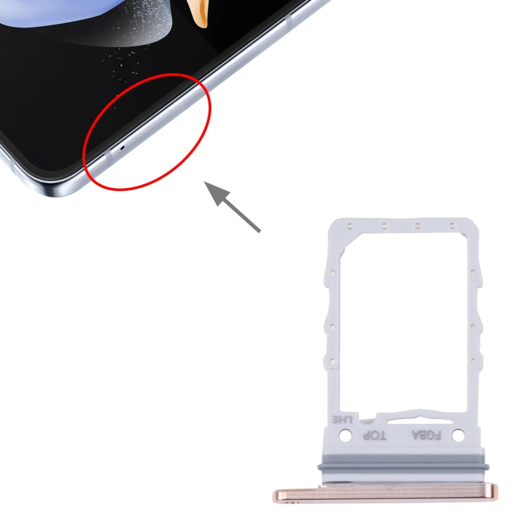 For Samsung Galaxy Z Flip4 SM-F721B Original SIM Card Tray (Gold) - Card Tray by buy2fix | Online Shopping UK | buy2fix