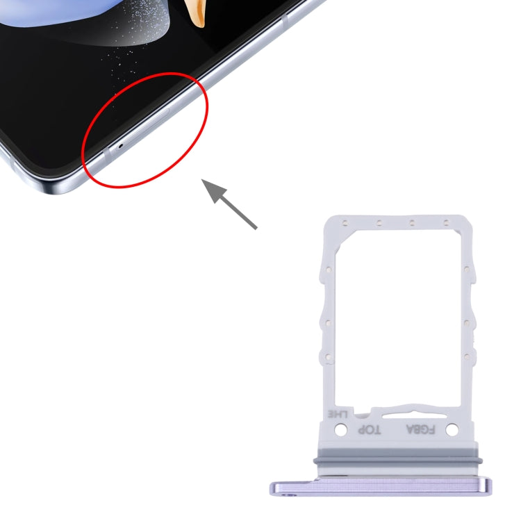 For Samsung Galaxy Z Flip4 SM-F721B Original SIM Card Tray (Purple) - Card Tray by buy2fix | Online Shopping UK | buy2fix