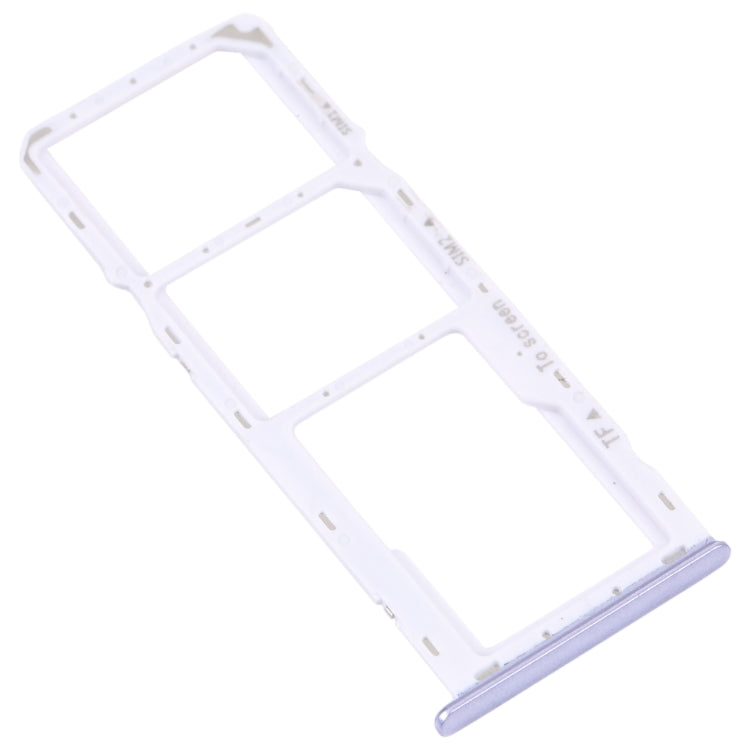 For Samsung Galaxy M42 5G SM-A436B Original SIM Card Tray + SIM Card Tray + Micro SD card tray (Purple) - Card Tray by buy2fix | Online Shopping UK | buy2fix