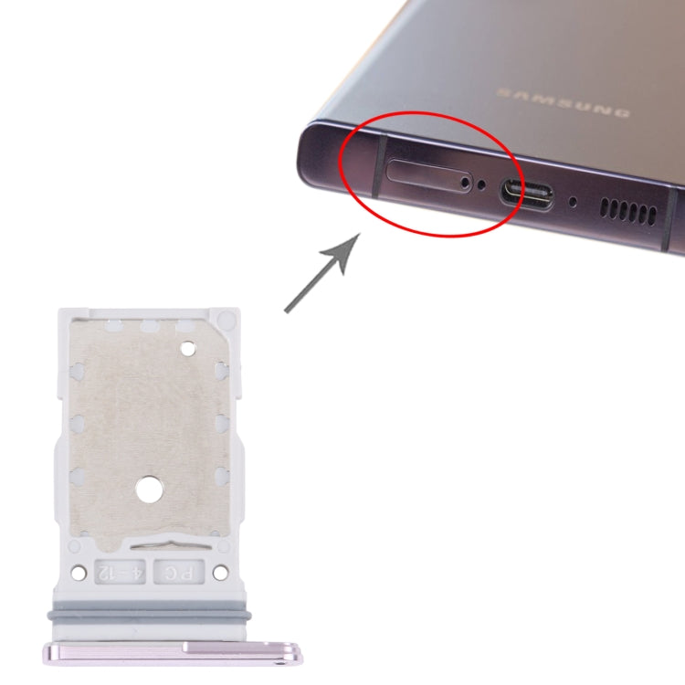 For Samsung Galaxy S23 Ultra SM-S918B Original SIM Card Tray + SIM Card Tray(Pink) -  by buy2fix | Online Shopping UK | buy2fix