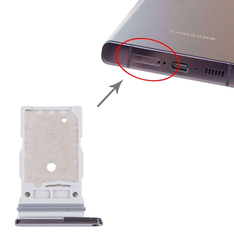 For Samsung Galaxy S23 Ultra SM-S918B Original SIM Card Tray + SIM Card Tray(Purple) -  by buy2fix | Online Shopping UK | buy2fix