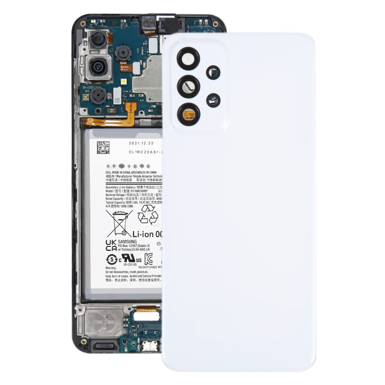 For Samsung Galaxy A23 5G SM-A236A Original Battery Back Cover with Camera Lens Cover(White) - Camera Series by buy2fix | Online Shopping UK | buy2fix